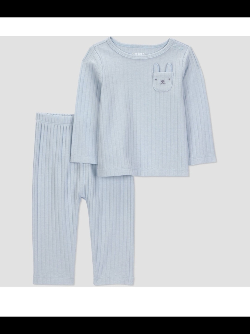 NWT Carter’s Bunny Pocket Blue Baby Boy Lounge Outfit Set Multi-sizes 3M & 9M